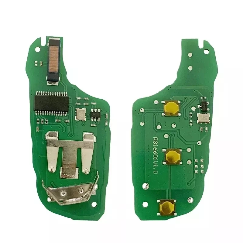 KEYECU Replacement Flip Remote Key Fob 3B 433MHz 4A Chip for P*eugeot Partner 508 308 Expert For C*itroen Dispatch C3 C4 Cactus