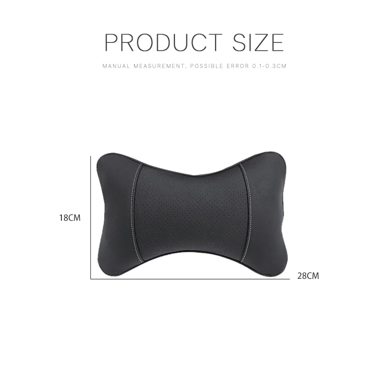Car Seat Headrest Auto Neck Pillow For VW Mercedes Benz AMG Volkswagen Audi Sline Porsche Ford BMW Jeep Skoda Hyundai 1Pcs