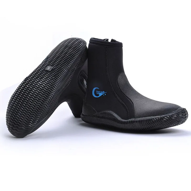 Neoprene Water Booties 5mm Diving Boots Wading Shoes Anti Slip Wear Resistant Snorkeling Socks Winter