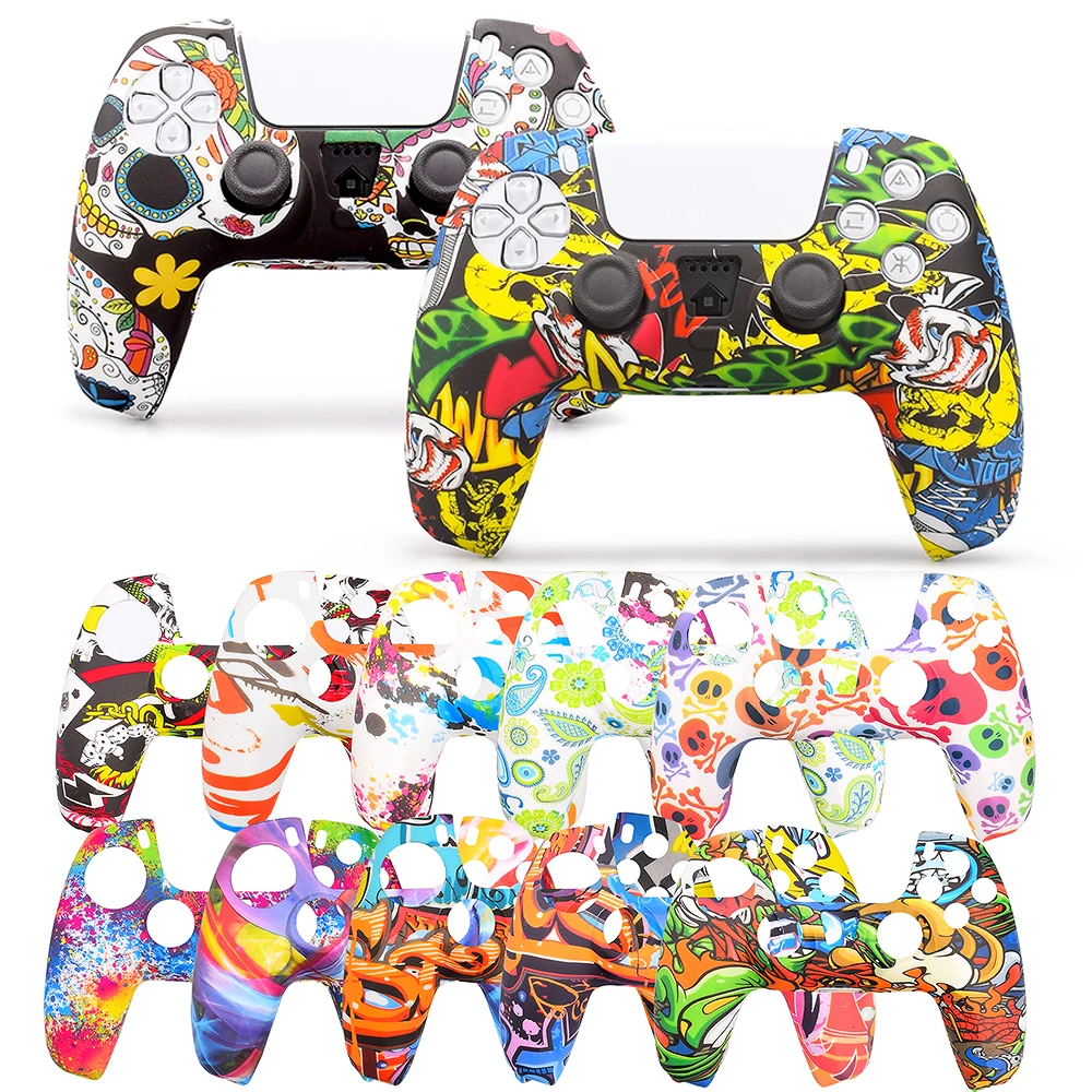 Custodia In Gomma Siliconica Per Sony Playstation 5 Ps5 Pro Slim Controller Protection Skin Gamepad Thumb Grips Caps Accessori