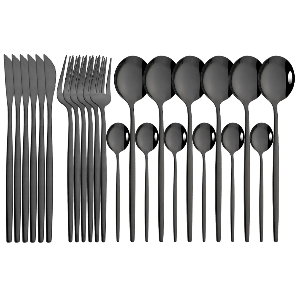 24Pcs Black