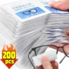 100/200Pcs/Box Glasses Cleaner Wet Wipe Disposable Anti Fog Misting Dust Remover Cleaning Lens Wipes Sunglasses Phone Screen 1