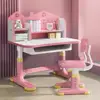 Girls/Boys Adjustable Student Writing Desk Chair Children's Study Desk Student Desk Child Home Writing Table Chair Set 5