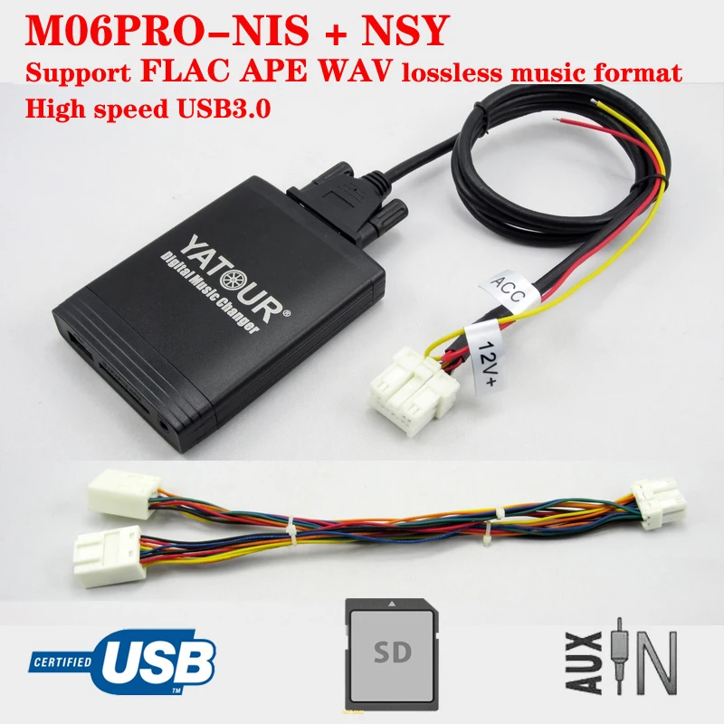 Auto Electronics Yatour M06PRO Car digital MP3 adapter USB SD AUX play for Nissan Infiniti with Navigation system bluetooth audio adapter bluetooth mp3 receiver