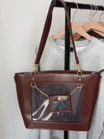 JIAERDI Transparent Brown Ita Bag Women 2025 New Large Capacity Pain Bags Handbag Ladies Vintage Shoulder Tote Bag Aesthetic