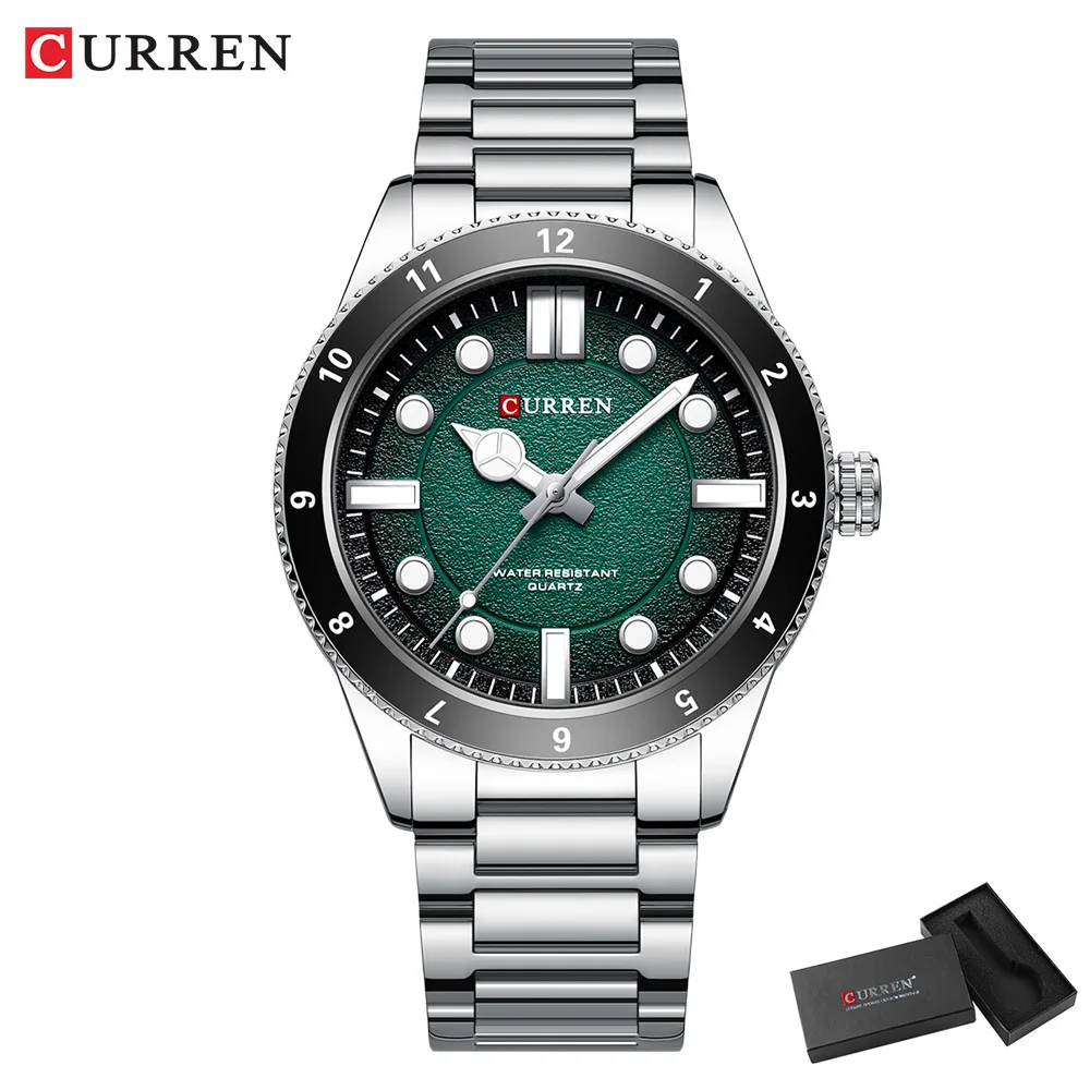 silver green box