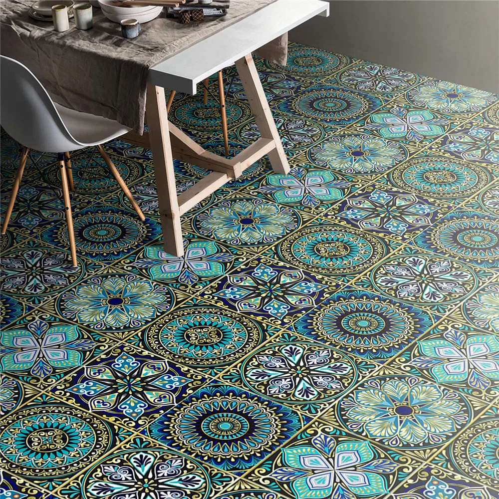 10Pcs Marokko Matte Tegel Vloer Muursticker Voor Woonkamer