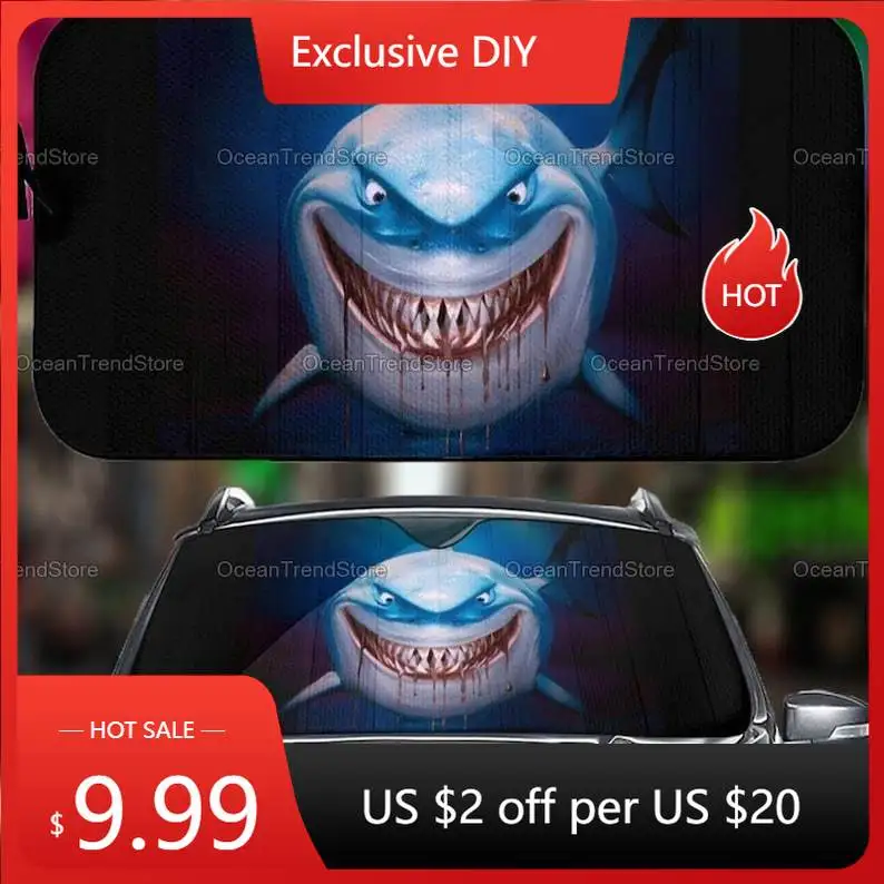 

Shark Car Sunshade, Funny Shark Sunshade, Shark Auto Sunshade, Car Accessory, Shark Car Decor, Father Gift, Mother Gift ZPT03210