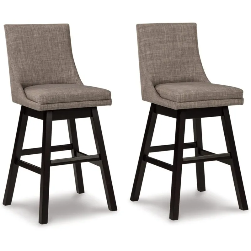 Tallenger 30 Upholstered Pub Height Bar Stool, 2 Count, Gray