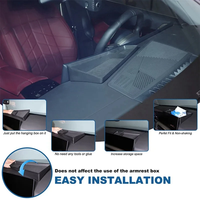 Center Console Dashboard Storage Box Screen Rear Organizer Tray Interior Accessories for BMW 5 Series G60