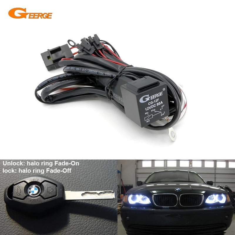 Bmw エンジェルアイ ハローリング Ledまたはccflリレーハーネス用の再配線ハーネスキット フェードフェードオフ機能付き Aliexpress Automobiles Motorcycles