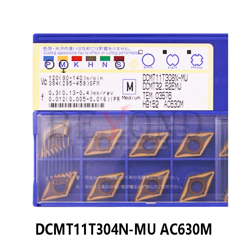 DCMT11T302N-SU AC630M DCMT070202N DCMT070204N DCMT070208N DCMT11T304N-MU DCMT11T308N AC6040M 100% Eredeti írásmű keményfém inserts DCMT