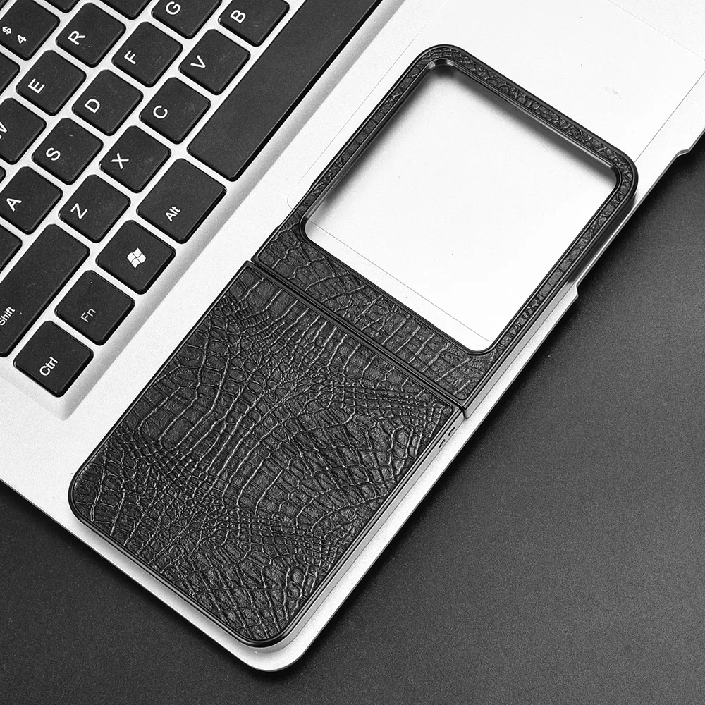 Luxury Leather Skin Texture Ultra-Thin Slim Back Cover for Tecno Phantom V Flip 2