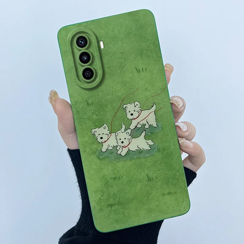 Cute Panda Girl Cat Anti-Drop Liquid Silicone Phone Back Cover