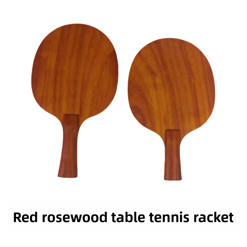 Profional ade Offensive pe  Pong Paddle with Red Flower Pear Wood Base Pure  Wood One Layer for Straight And ...