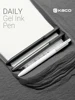 Kaco DAILY Gel Ink Pen 0.5mm Fine Point, Retractable Metal Clip ABS Writing Pens School Teacher Gift Student Stationery Supplies 1
