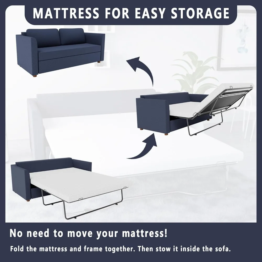 4 Inch Memory Foam Replacement Mattress for Sleeper Sofa and Couch Beds Queen Size CertiPUR US Certified 6