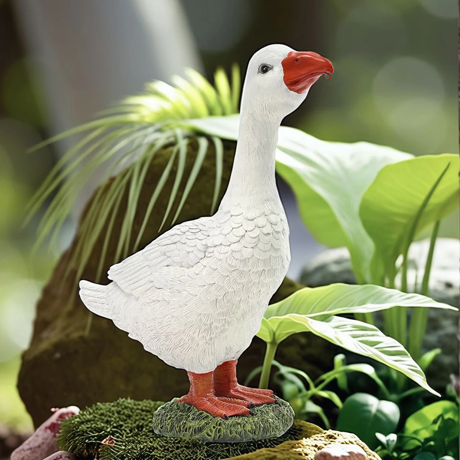 13 inches Yard Resin Goose Sculpture Lawn Ornaments House Front Porch