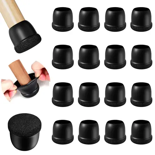 16PCS Chair Leg Protectors Anti- Slip Silicone 360°Felt Pad Bottom Wrapped Thickening Furniture Leg Cover for Hardwood Floors - Image 8
