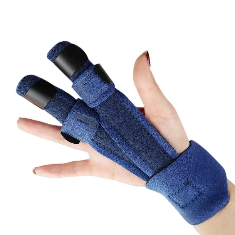 Adjustable 2 Finger Splint Hand Wrist Brace Support for Trigger Finger Aluminum Support Brace Guard Splints Tendon Pain Relief 2