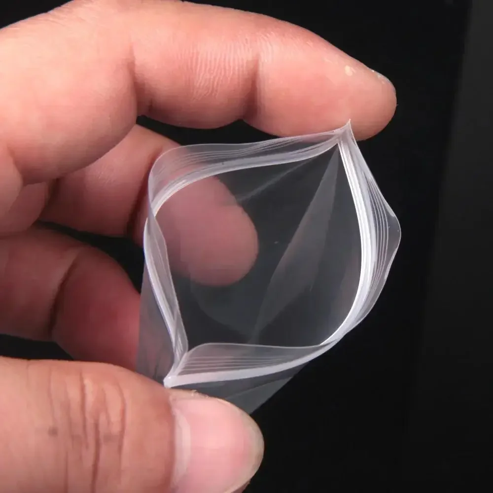 100 PCS Thick Clear Reusable Zip Lock Bags Heavy Duty Transparent Plastic Storage Bags Jewelry Party Jewelry Storage Bags Compression Storage Bag
