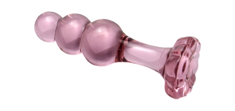 Crystal Glass Pink Anal Plug Dildo For Women And Men_voghion.com