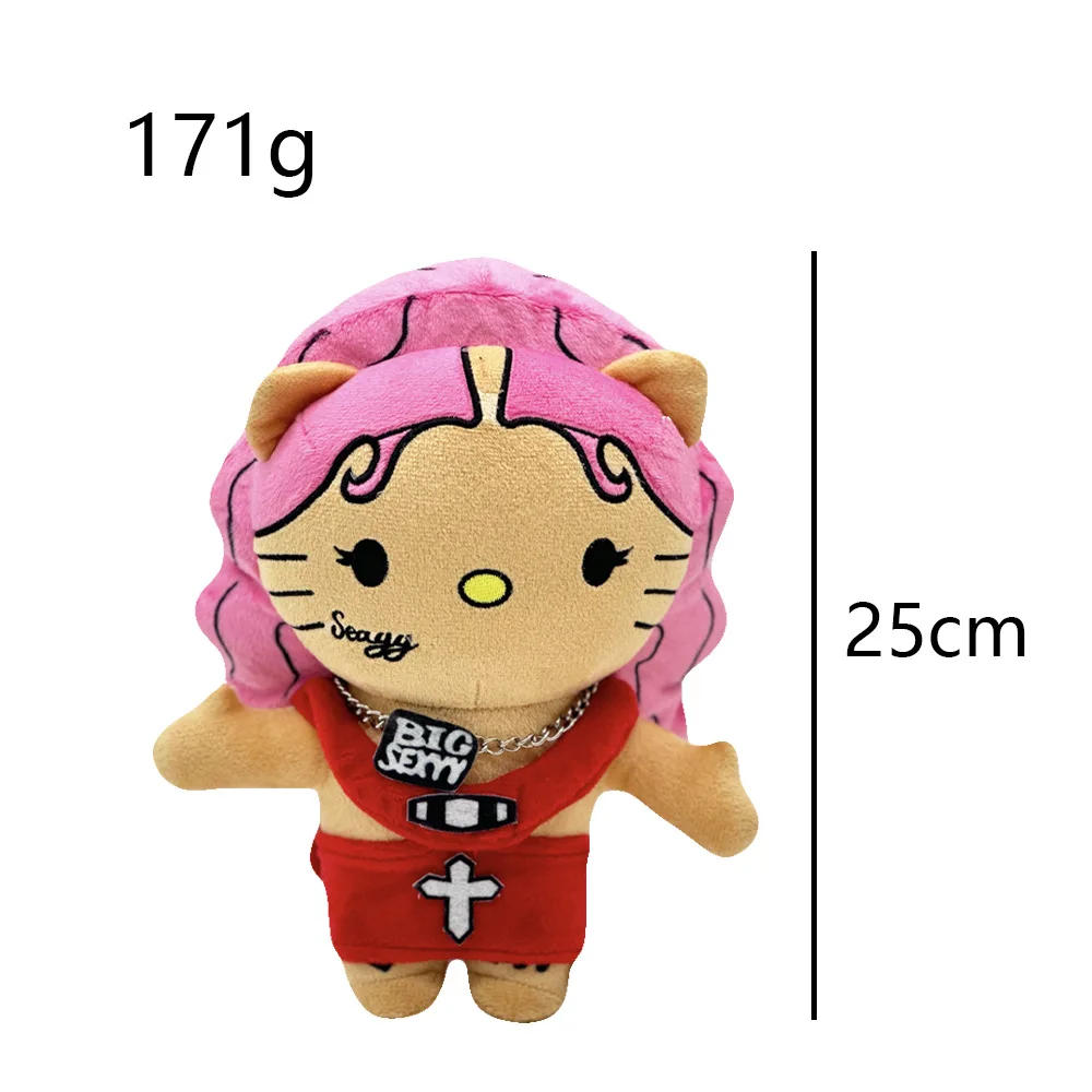 Miniso Hello Kitty Plush Travis Scott LIL PEEP Anime Plush Toy Customized Plush Toy Stuffed Soft