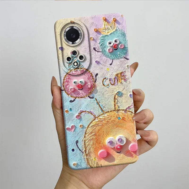 Soft Silicone Sweet Painted Protective Back Cover - Cute Printed Phone Case