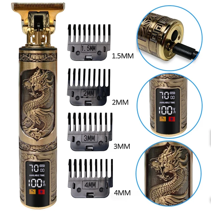2023 T9 0mm Professional Hair Clipper Beard Trimmer Electric Razors Men Hair Shaver Beard Barber Hair Cut Cutting Machine 3