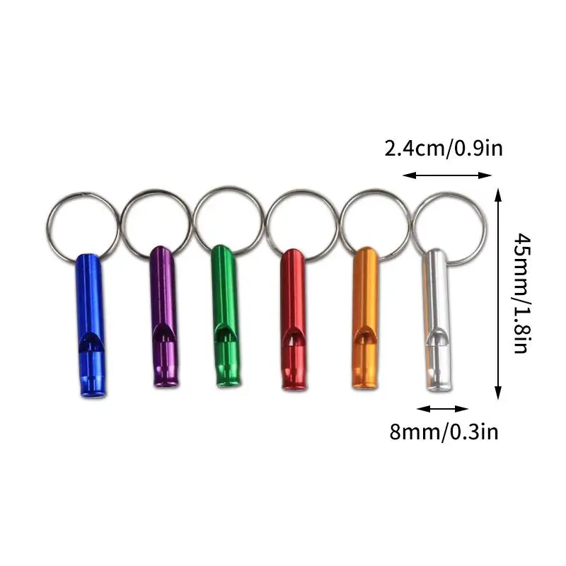 1/3Pcs Kleine Multifunktionale Aluminium Notfall Überleben Pfeife Schlüsselbund Camping Wandern Outdoor-Tool Ausbildung Pfeife – Detail 8