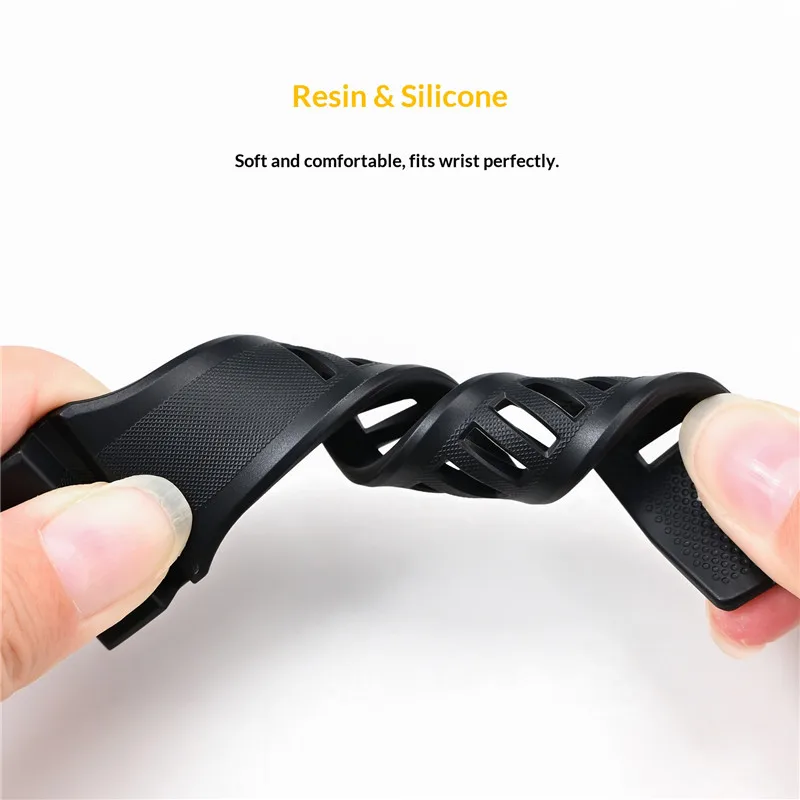 Durable Resin Sport Watch Band - Waterproof Strap