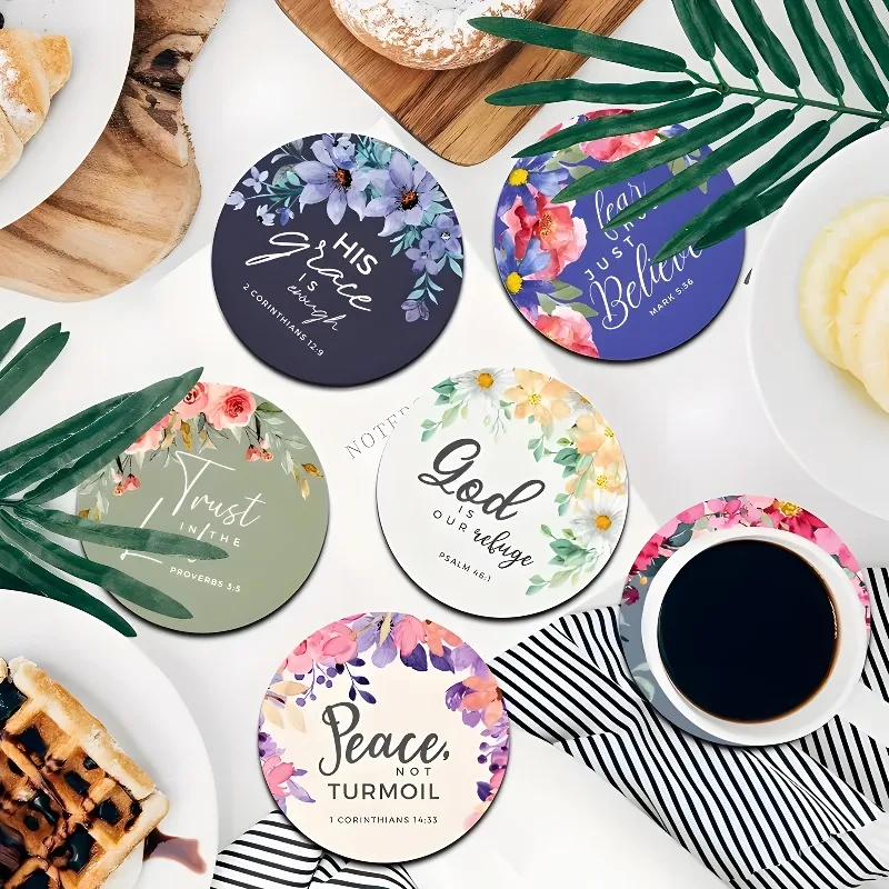 Walnut Scripture Coasters 1