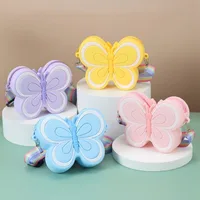 Lovely Bow Children's Silicone Shoulder Bags Cute Butterfly Shape Baby Girls Crossbody Bag Candy Color Kids Small Coin Purse 가방 1