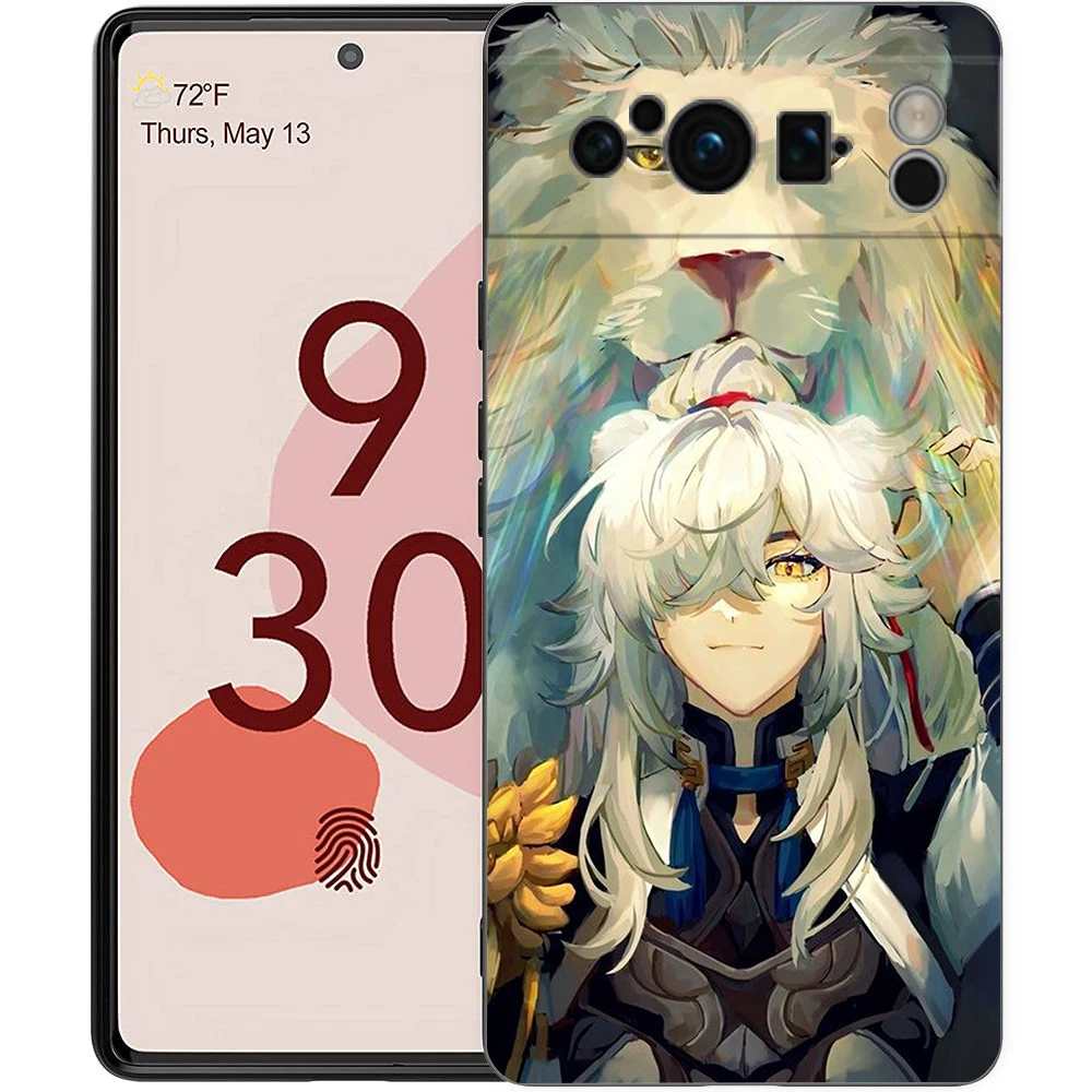 Honkai Star Rail Blade Jing Yuan Black Soft Shockproof Silicone Phone Case