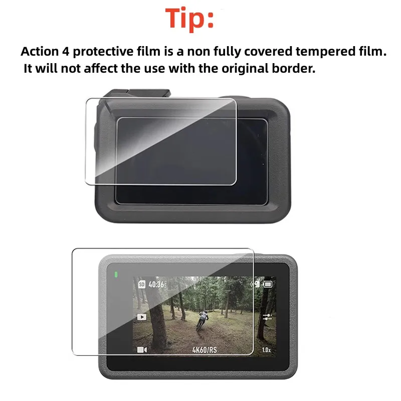 3pcs/set Tempered Glass Films Lens Screen Explosion-proof Protection Film for DJI OSMO Action 1 2 3 4 Sport Camera Accessories 3