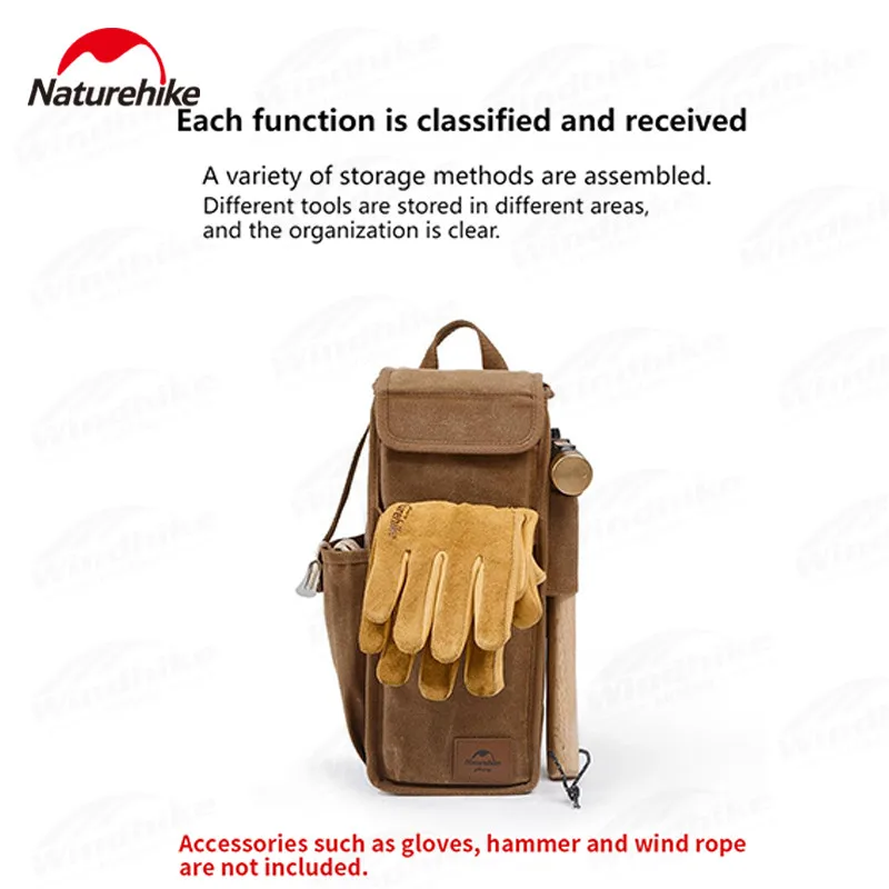 Naturehike Camping Mobile Tool Bag Ultralight 16A Canvas Outdoor Waterproof Carrying Pouch Tool Storage Cycling Mobile Phone Bag