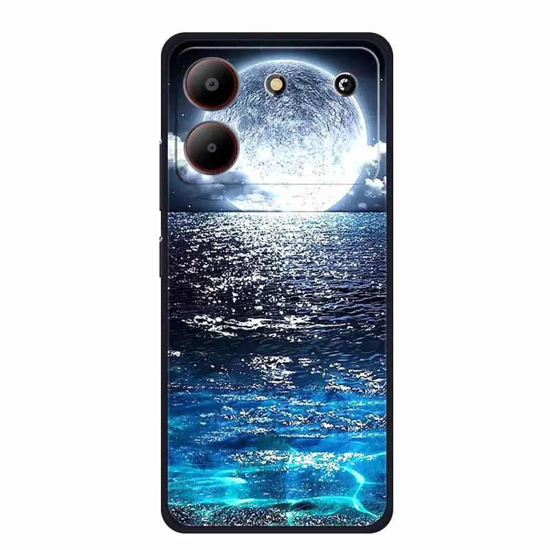 Sleek Black Silicone Soft Back Cover Case