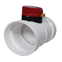 Motorized Damper ABS Electric Damper PVC Pipe Air Volume Control Valve 75mm 110mm 160mm 200mm Round PVC Air Pipe Control Valve