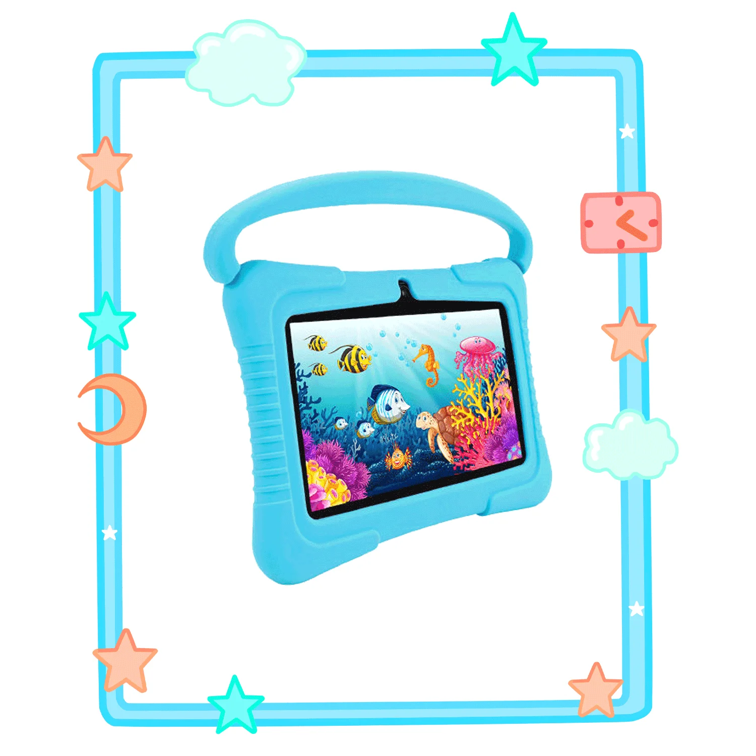 

7 Inch Android Kids Tablet PC For Study Education 32GB ROM Quad Core WiFi OTG Children Tablets With Tablet Case