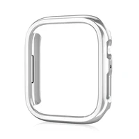 Pour Apple Watch 45mm 41mm 38mm 42mm 40mm 44mm plaqué squelette couverture dur PC pare-chocs cadre pour iWatch SE 9 8 7 6 5 4 3 2 étui 3