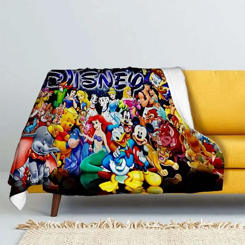 Manta ligera con estampado de Mickey y Minnie de Disney para sala de estar, dormitorio, habitación de los niños, manta cálida, regalo de Navidad
