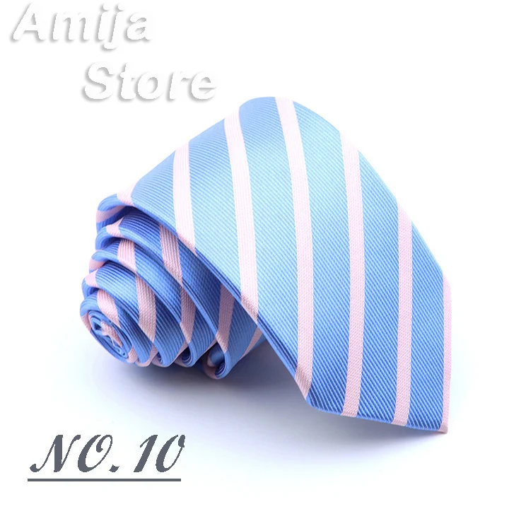 Klassische Herren-Krawatte mit Streifen, modische Krawatten, Marineblau, Jacquard, gewebt, brandneue Accessoires, Alltagskleidung, Krawatte, Hochzeit, Party, Geschenk für Männer – Detail 12