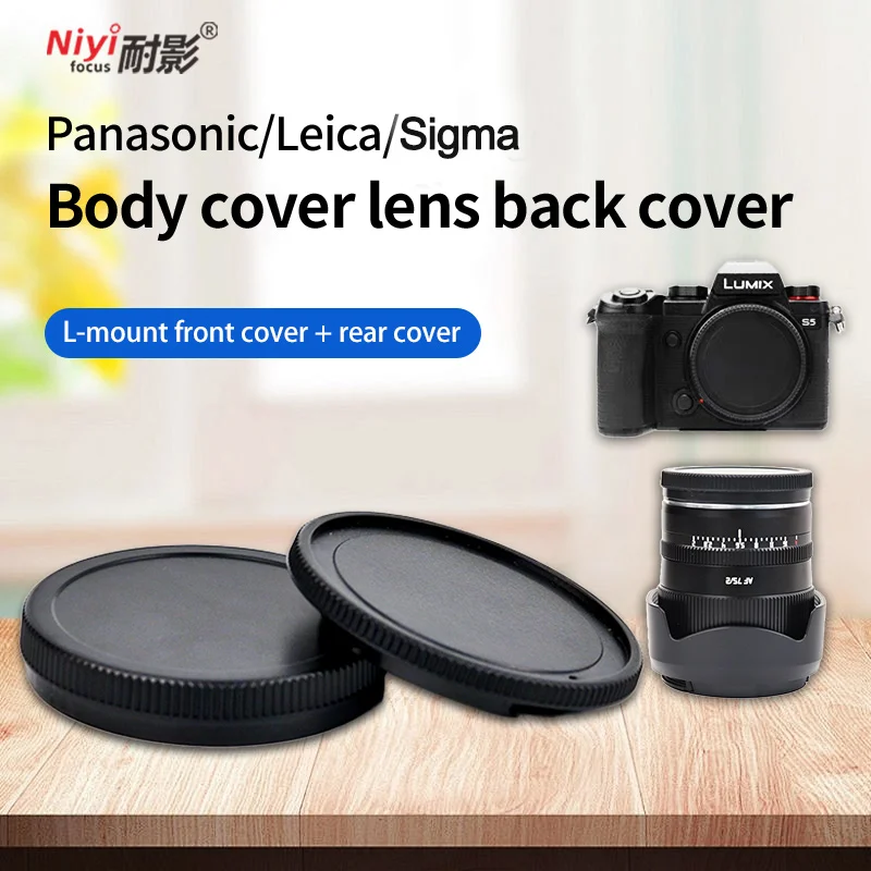 Copriobiettivo e Copricorpo per Fotocamera, Cappuccio Posteriore Portatile per Obiettivo, Compatibile con Porta Scheda L per Leica, Sigma, Panasonic con Attacco L