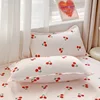 High Quality Single Piece Bed Sheet Washed Cotton Flat Sheet for Student Home Bedroom Twin Full Queen King (Pillowcase Can Order 4