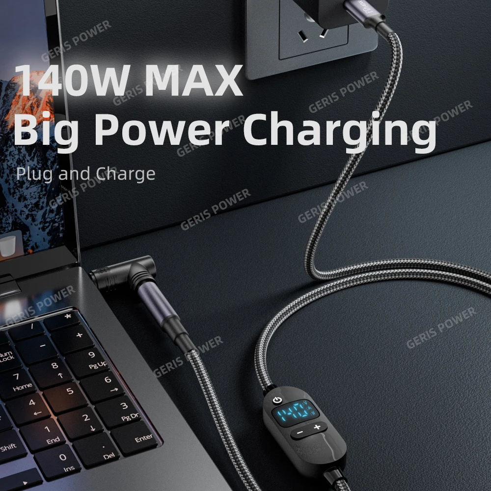 รูปสินค้า สายแปลงไฟ USB-C เป็น DC 140W ปรับแรงดันได้ 5-28V