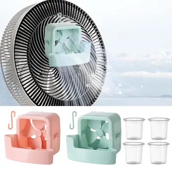 Accessorio di raffreddamento per ventilatore elettrico, dispositivo a tazza con contenitore per ghiaccio, accessorio per raffreddatore d'aria con contenitore per ghiaccio per l'estate, per scrivania e casa