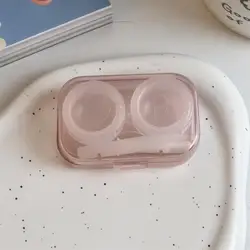 Compact and Stylish Contact Lens Case - Portable Daily Use Container (B - Pink)