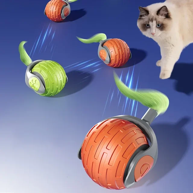 Automatic Rolling Ball Interactive Ball Cat Toys Pet Supplies Electric Dog Training Cat Teaser simulated Rat Rechargeable 6