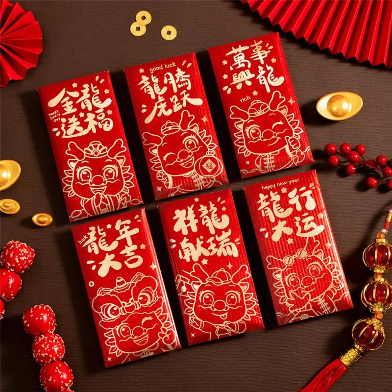 

Красный конверт в китайском и новогоднем стиле, праздничный модный прочный красный конверт в стиле ретро с надписью «No Easy To Break»