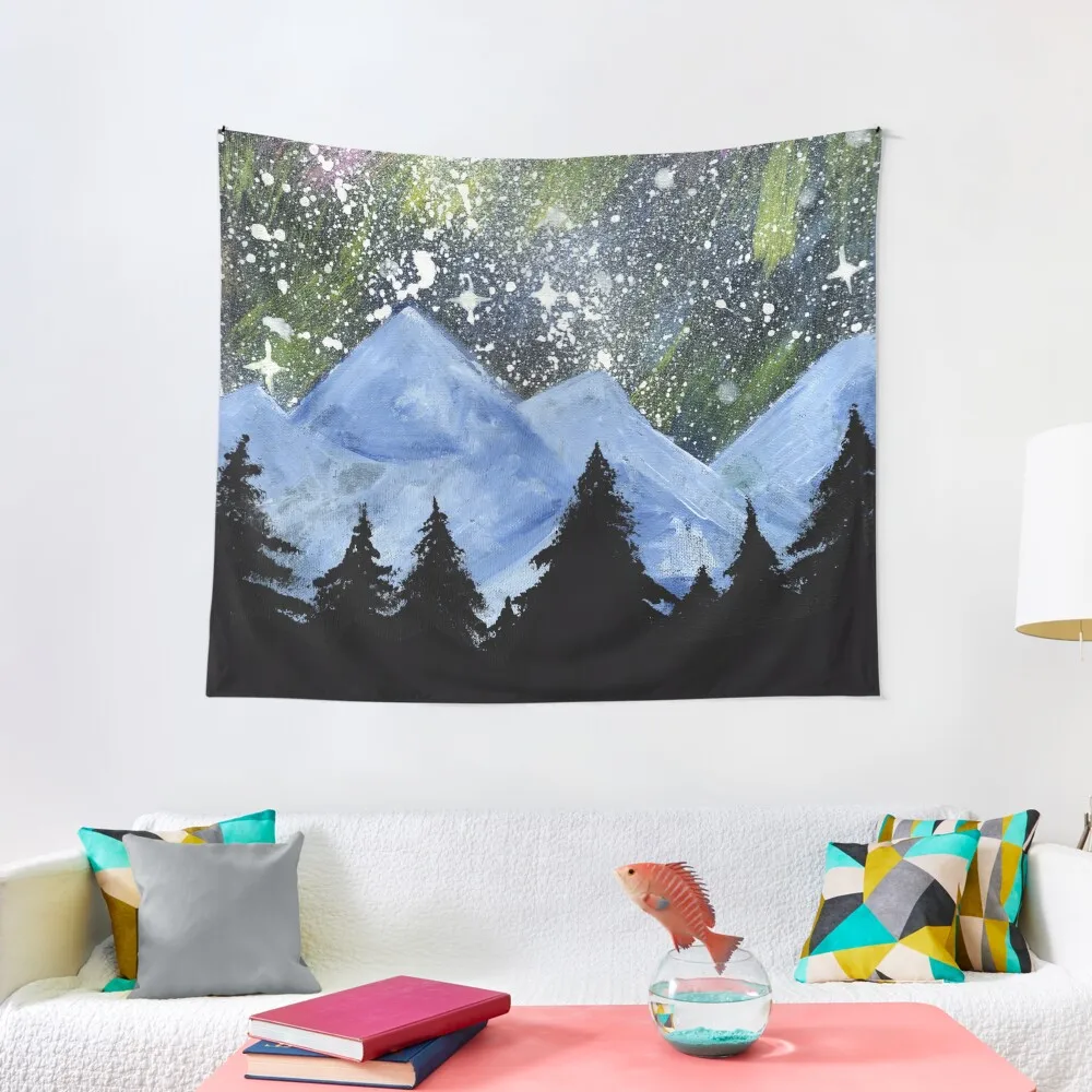 

Happy Mountains Tapestry Bedroom Deco Custom Decoration Bedroom Tapestry
